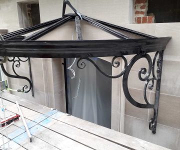 Canopy with Bespoke Brass Gutter 1