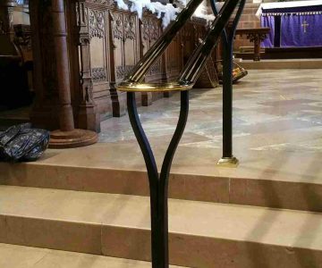 St John the Baptist Church Berkswell Brass Handrail 7